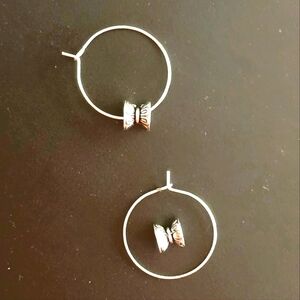 DESIGNER ORIGINAL MIX N MATCH SILVER HOOPS WITH FREE  CHARMS FOR ADDED LOOKS
